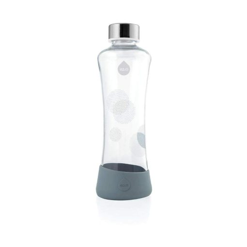 γυάλινο μπουκάλι νερού equa metallic silver